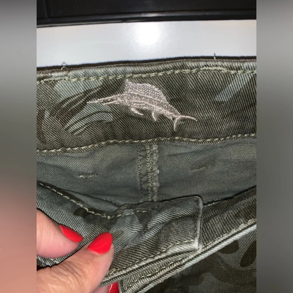 Tommy Bahaman Denim Tea Leaf /Camo/Palm Skinny Ankle‎ Pants 12 - Picture 4 of 10